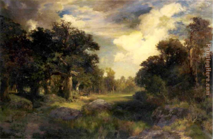 Long Island Landscape painting - Thomas Moran Long Island Landscape art painting